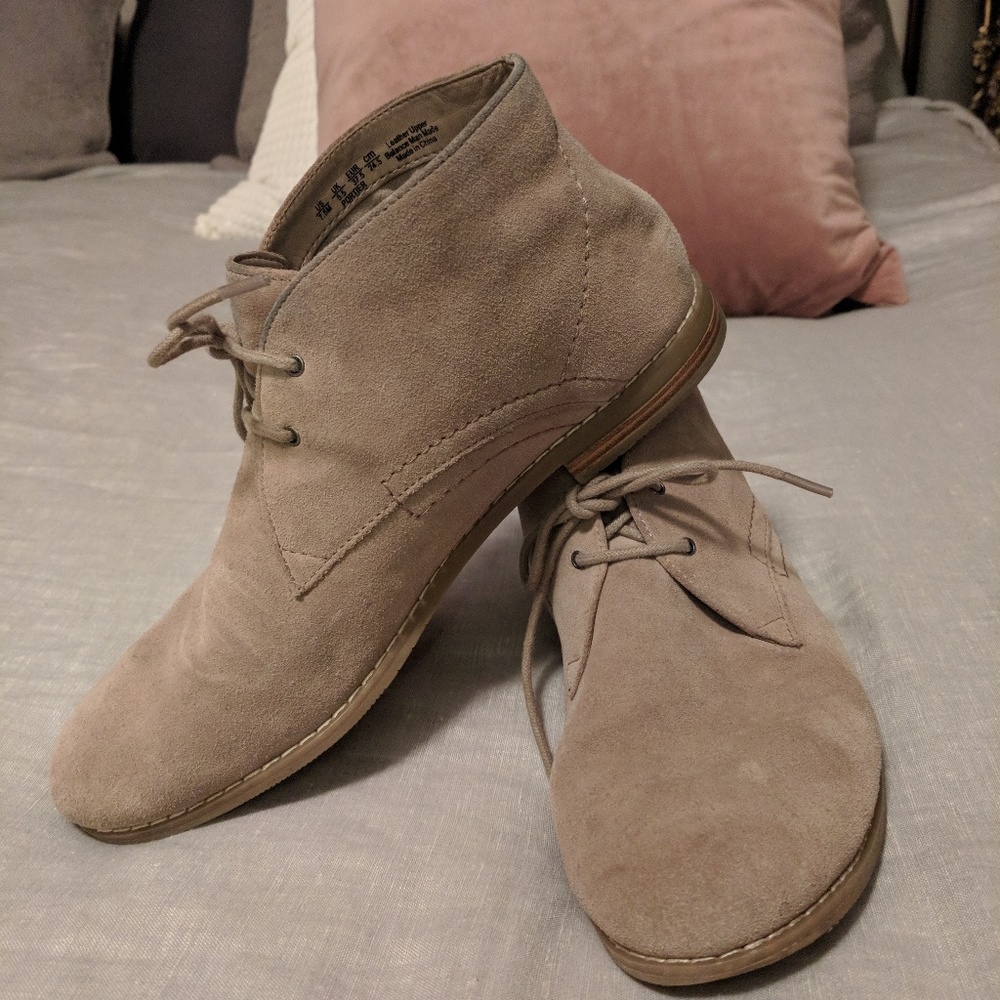 Franco sarto suede taupe beige booties